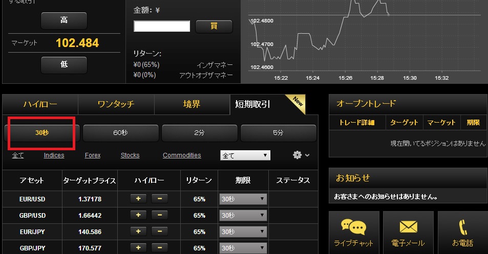 24option30秒オプション