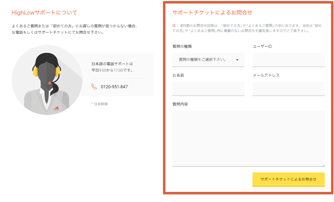 サポートセンターにメールで問い合わせする方法