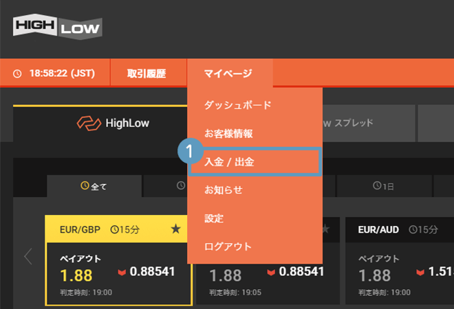ハイローオーストラリア ピットコイン入金方法